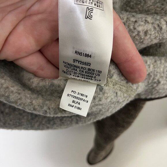 Patagonia Athletic The Better Sweater 1/4 Zip Pullover Jacket Grey Men’s Size S - Picture 9 of 9